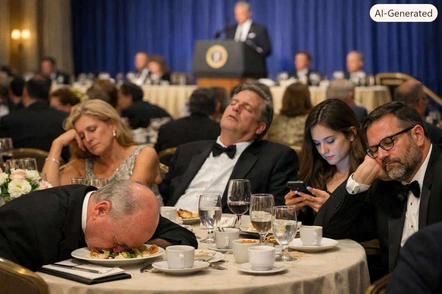 Seymour Goes to Washington: A Night of Nods, Snores, and Psychic Confusion at the Correspondents’ Dinner